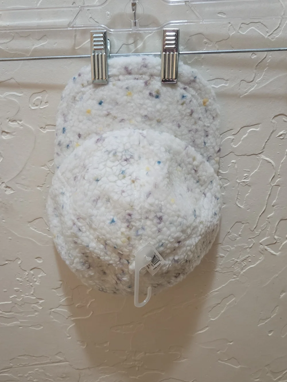 Old Navy Cream Speckled Knit Bucket Hat for Kids